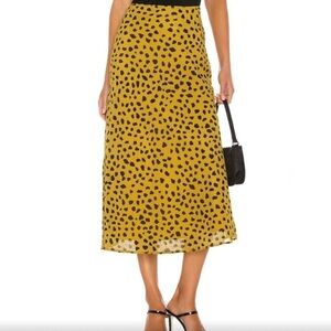 Lovers and Friends Revolve Midi Skirt Mara Print XS Leopard Cheetah Print